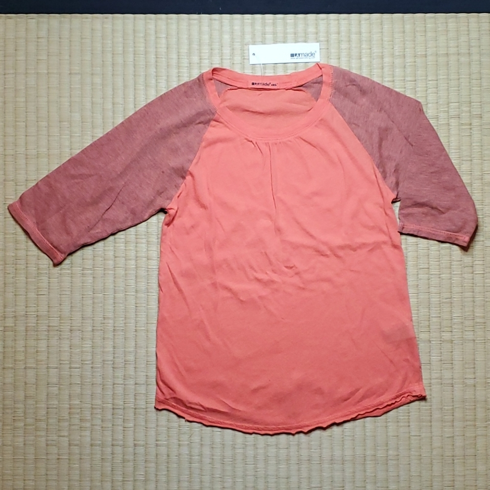 LA Made 3/4 Sleeve Raglan Baseball Tee, sz 6